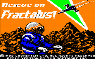 Rescue On Fractalus Title Screen